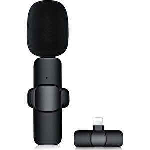 K9 Kablosuz Yaka Mikrofonu Mini Taşınabilir Mikrofon Lightning Iphone