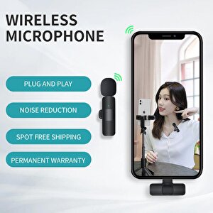 K9 Kablosuz Yaka Mikrofonu Mini Taşınabilir Mikrofon Lightning Iphone