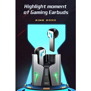 Fineblue Kingkong Bt5.2 Tws Kulakiçi Çift Modlu Enc Dokunmatik Kontrollü Kablosuz Bluetooth Oyun Kulaklığı Sarı