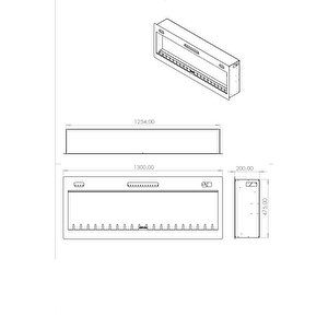 Korcam 130 S -  Isıtmalı Elektrikli Şömine