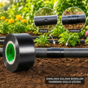 Geniş Pvc Elektrik Bandı Damlama Boru Tamir İzolasyon Bantı 43mmx18yrd