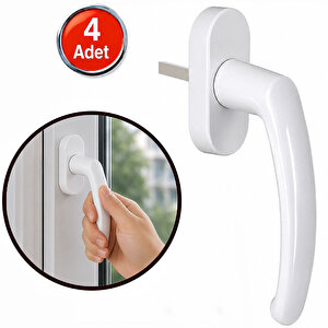 Pvc Pencere Kolu Pimapen Plastik Pen Kulp Beyaz - 4 Adet