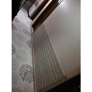 70x38cm 1 Adet  Çizgili Gri Tuğla Arkası Yapışkanlı Esnek Silinebilir Duvar Kağıdı Paneli