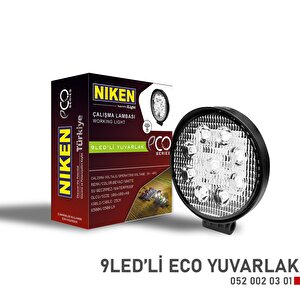 Niken Calışma Lambası 9 Ledli Yuvarlak Eco Seri 27-22w 12v 24v 052 002 03 01