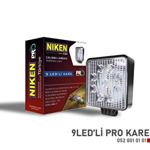 Niken Calısma Lambası Pro 9 Ledli Kare 22-27w 12v 24v 052 001 01 01