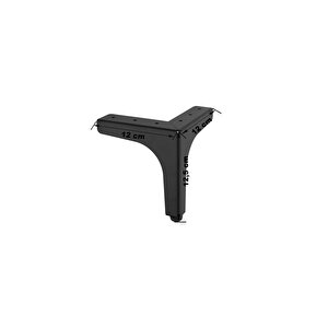 Dekor Metal Siyah Mobilya -koltuk - Baza Ayağı Ayarlı 12,5 Cm 1 Adet