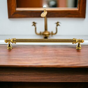 Şah Kulp Mobilya Mutfak Dolabı Çekmece Dolap Kulpları Kapak Kulpu Kulbu Gold Altın 224 Mm Metal