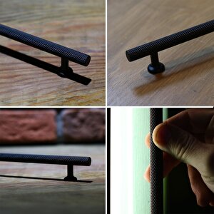 Doruk Kulp Mobilya Mutfak Dolabı Çekmece Dolap Kulpları Kapak Kulpu Kulbu Siyah (96 Mm-9.6 Cm) Metal