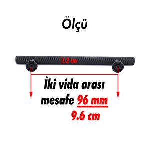 Doruk Kulp Mobilya Mutfak Dolabı Çekmece Dolap Kulpları Kapak Kulpu Kulbu Siyah (96 Mm-9.6 Cm) Metal