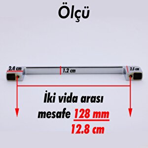 Arel Kulp Mobilya Mutfak Dolabı Çekmece Dolap Kulpları Kapak Kulpu Kulbu Krom Renk 128 Mm Metal