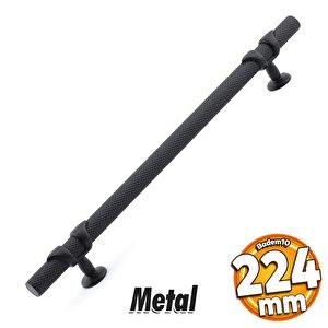 Burç Kulp Mobilya Mutfak Dolabı Çekmece Dolap Kulpları Kapak Kulpu Kulbu Siyah 224 Mm Metal