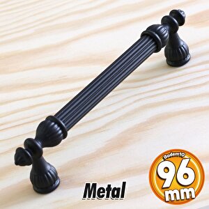 Şah Kulp Mobilya Mutfak Dolabı Çekmece Dolap Kulpları Kapak Kulpu Kulbu Siyah 96 Mm Metal