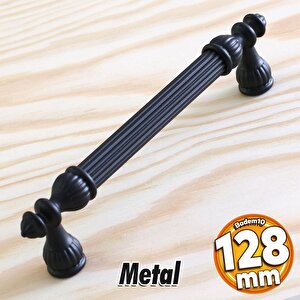 Şah Kulp Mobilya Mutfak Dolabı Çekmece Dolap Kulpları Kapak Kulpu Kulbu Siyah (128 Mm-12.8 Cm) Metal