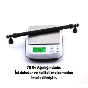 Şah Kulp Mobilya Mutfak Dolabı Çekmece Dolap Kulpları Kapak Kulpu Kulbu Siyah (224 Mm-22.4 Cm) Metal