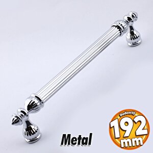 Şah Kulp Mobilya Mutfak Dolabı Çekmece Dolap Kulpları Kapak Kulpu Kulbu Krom Renk 192 Mm Metal