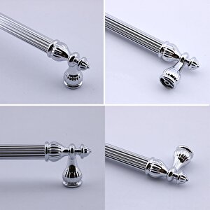 Şah Kulp Mobilya Mutfak Dolabı Çekmece Dolap Kulpları Kapak Kulpu Kulbu Krom Renk 192 Mm Metal