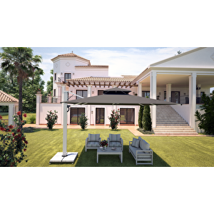 NOVA PARASOL 350X350 DREAM MODEL YANDAN DİREKLİ ŞEMSİYE
