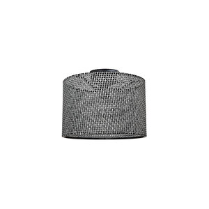 Goza 30 cm Artı Desen Siyah Si̇li̇ndi̇r Plafonyer Avi̇ze