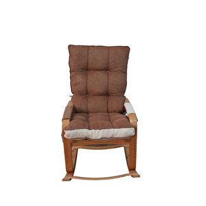 Şehzade Ahşap Sallanan Sandalye Ve Dinlenme Koltuğu Çift Renk (kahve/krem) Doğal