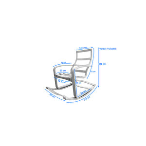 Şehzade Ahşap Sallanan Sandalye Ve Dinlenme Koltuğu Çift Renk (siyah/siyah) Doğal