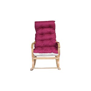 Sultan Erciyes Bordo/krem Çift Renkli Cepli Sallanan Sandalye Dinlenme,emzirme,tv,okuma,