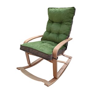 Şehzade Ahşap Sallanan Sandalye Ve Dinlenme Koltuğu Çift Renktir Yeşil/füme