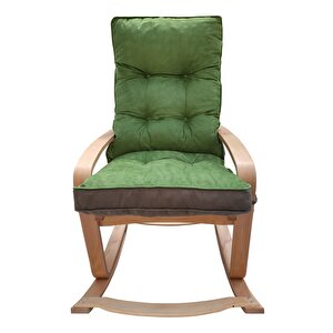 Şehzade Ahşap Sallanan Sandalye Ve Dinlenme Koltuğu Çift Renktir Yeşil/füme