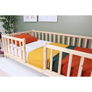 Baby Kinder Montessori Doğal Ahşap Bebek Ve Çocuk Karyolası