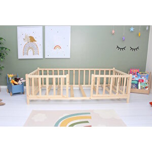 Baby Kinder Montessori Doğal Ahşap Bebek Ve Çocuk Karyolası