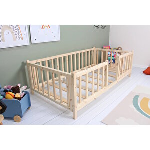 Baby Kinder Montessori Doğal Ahşap Bebek Ve Çocuk Karyolası