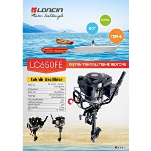 LC650FE Dıştan Takmalı Tekne Motoru 196cc 4 Zamanlı