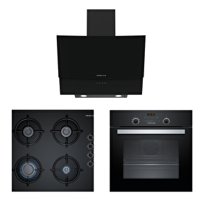 Profi̇lo OO36P6O10D-FRMA226S-DVE6G560 Üçlü Ankastre Si̇yah Star Set