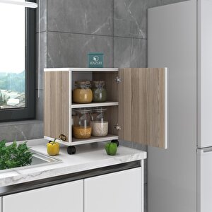 Mutfak Dolabı Mine 048*030*032 Crd Kapaklı Tekerlekli Banyo Evrak Ofis Kitaplık Ayakkabılık Kiler