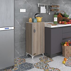 Kenzlife Mutfak Dolabı Zehra 088*030*032 Crd Kilitli Ayaklı Banyo Evrak Ofis Kitaplık Ayakkabılık Kiler