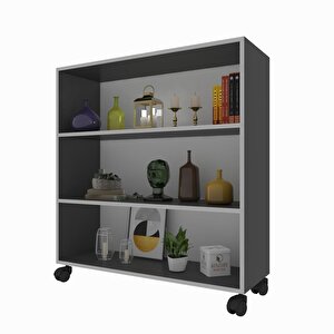 Mutfak Dolabı Raziye 088*090*030 Gri Tekerlekli Banyo Evrak Ofis Ayakkabılık Kiler