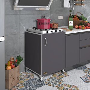 Ocak Dolabı Hoşseda Gri 85*60*56 Hazır Mutfak Klasik Set Üstü Ocak Için Arkalıksız