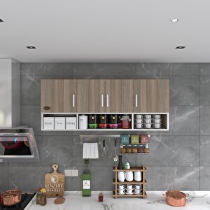 Kenzlife Hazır Mutfak Konsta Crd 060*150*32 Mutfak Banyo Dolabı Kapaklı Raflı