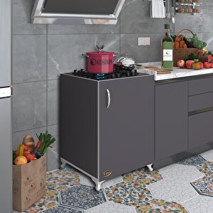 Ocak Dolabı Benek Gri 85*60*56 Hazır Mutfak Ankastre Gömme Ocak Için Arkalıksız