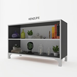 Kitaplık Tuğçe 048*090*020 Gri Ayaklı Mutfak Dolabı Banyo Ofis Ayakkabılık Kiler