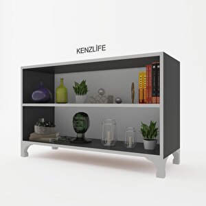 Kitaplık Tuğçe 048*090*020 Gri Ayaklı Mutfak Dolabı Banyo Ofis Ayakkabılık Kiler