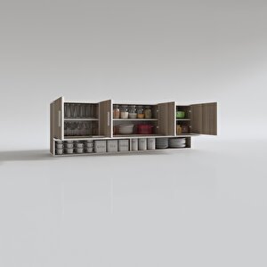 Hazır Mutfak Perenna Crd 060*180*22 Mutfak Banyo Dolabı Kapaklı Raflı