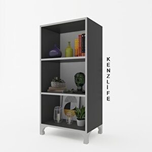 Kitaplık Tuğçe 108*040*020 Gri Ayaklı Mutfak Dolabı Banyo Ofis Ayakkabılık Kiler