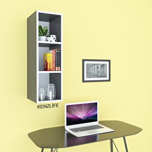Mutfak Dolabı Itır 090.030.30 Gri 2 Raflı Kapaksız Ofis Banyo Kiler Evrak Kitaplık