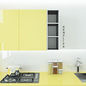 Kenzlife Mutfak Dolabı Itır 090.030.30 Gri 2 Raflı Kapaksız Ofis Banyo Kiler Evrak Kitaplık