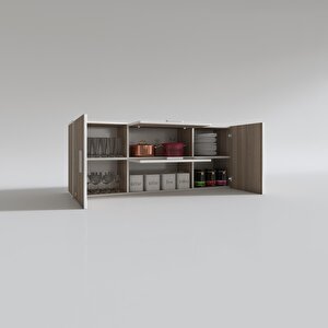 Hazır Mutfak Lucida Crd 060*150*32 Mutfak Banyo Dolabı Kapaklı Raflı