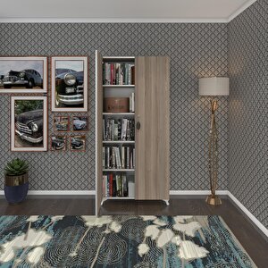 Kenzlife 2 Kapılı Dolap Çilem 188*070*032 Crd Kilitli Ayaklı Banyo Mutfak Ofis Kitaplık Ayakkabılık Kiler