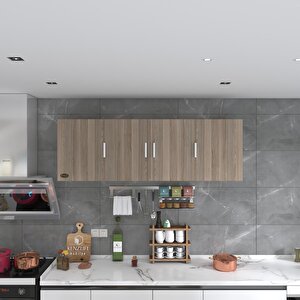 Kenzlife Hazır Mutfak Silvanus Crd 060*180*22 Mutfak Banyo Dolabı Kapaklı Raflı