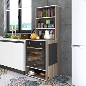 Ankastre Fırın Dolabı Ismihan Crd 165*60*56 Mutfak Raflı