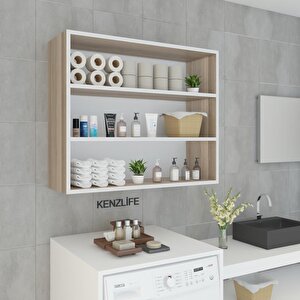 Kenzlife Mutfak Dolabı Itır 090x30 Cordoba 2 Raflı Kapaksız Ofis Banyo Kiler Evrak Kitaplık