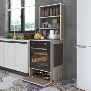 Ankastre Fırın Dolabı Hümeyra Crd 165*60*56 Mutfak Kapaklı